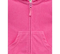 Little Me Baby Girls 2-Pc. Ruffled Hoodie & Shorts Swim Cover-Up Set