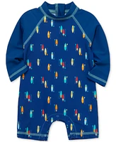 Little Me Baby Boys Surf-Print Long-Sleeve Rash Guard One-Piece