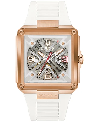 Bulova Limited Edition Men's Series X Se Automatic White Hnbr Rubber Strap Watch 39mm