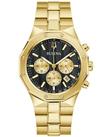 Bulova Men's Prestige Chronograph Gold-Tone Stainless Steel Bracelet Watch 40mm