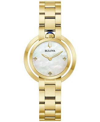 Bulova Women's Rubaiyat Gold-Tone Stainless Steel Bracelet Watch 31mm