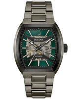 Bulova Men's Maquina Automatic Gray Stainless Steel Bracelet Watch 40mm