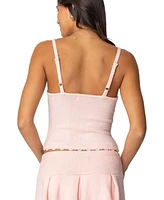 Edikted Womens Easter Knit Tank Top