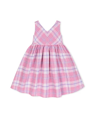 Hope & Henry Baby Girls Sleeveless Linen Swing Dress