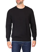 Textured Waffle Crew Neck Sweater