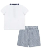 Little Me Baby Boys 2-Pc. Cotton Sailboat Polo Shirt & Shorts Set