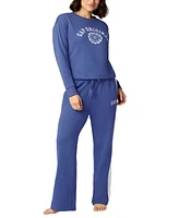 Gap Women's French Terry Crewneck Logo Pajama Top - Exclusively at Macy's
