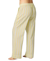 Gap Women's Striped Poplin Pajama Pants, Exclusively at Macy's