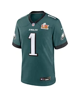 Nike Men's Jalen Hurts Green Philadelphia Eagles Super Bowl Lix Patch Game Jersey