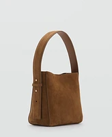 Mango Women's Suede Mini Shopper Bag