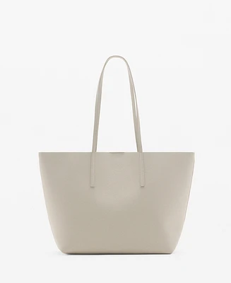 Mango Women's Pebbled Effect Shopper Bag