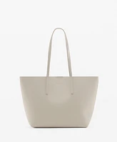 Mango Women's Pebbled Effect Shopper Bag