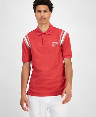 A|X Armani Exchange Men's Stripe Logo Polo Shirt