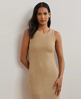 Lauren Ralph Women's Pointelle-Knit Sleeveless Sweater Dress