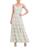 Eliza J Petite V-Neck Sleeveless Lace Maxi Dress