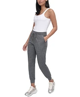 Dkny Sport Women's Space-Dyed High-Waist Slim Joggers