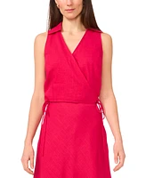 1.state Women's Collared Crossover Cropped Top