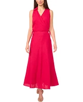 1.state Women's Collared Crossover Cropped Top