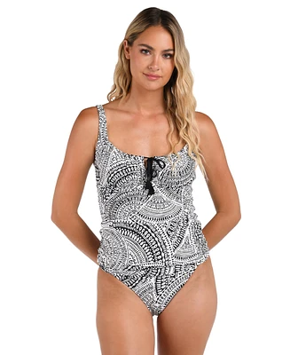 La Blanca Women's Dream Catcher Tasseled-Tie Tankini Top