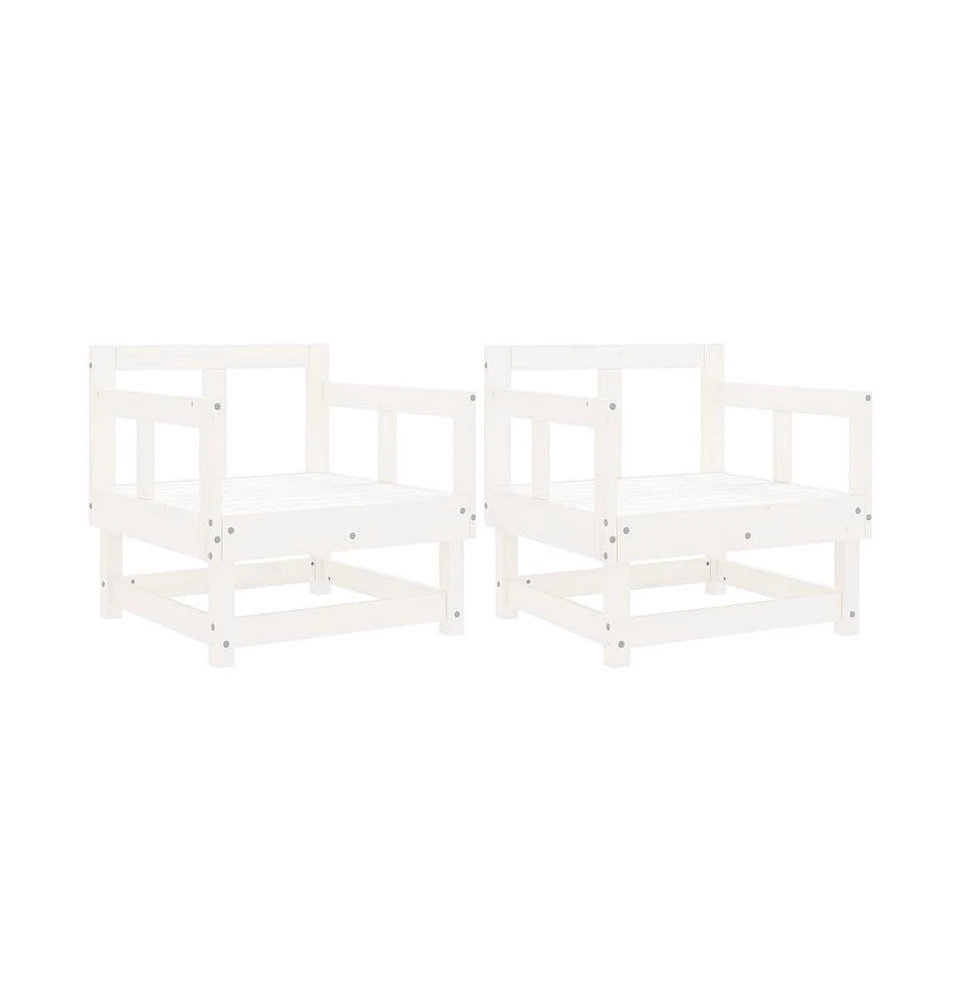 Patio Chairs 2 pcs Solid Wood Pine
