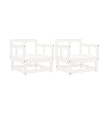 Patio Chairs 2 pcs Solid Wood Pine