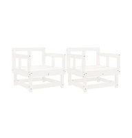 Patio Chairs 2 pcs Solid Wood Pine