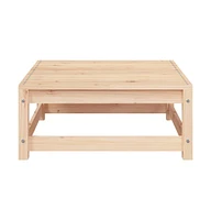 Patio Footstool 27.6"x27.6"x11.8" Solid Wood Pine