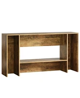 Tribesigns 63-Inch Farmhouse Console Table for Entryway, Living Room, Hallway, or Behind The Couch, Natural Brown Modern Long Entrance Foyer Accent Fu