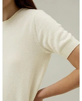 Baby Cashmere Crew Neck Knit Top for Women