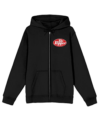 Dr. Pepper Men's Kanji Logo Black Zip-Up Hoodie-l