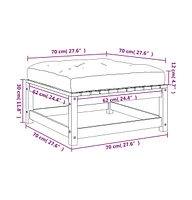Patio Footstools with Cushions 2 pcs Solid Wood Pine