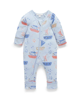 Purebaby Baby Boys Zip Coverall