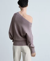 Mango Women's Asymmetrical Wool Blend Sweater