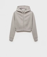 Mango Women's Cropped Hoodie Sweatshirt