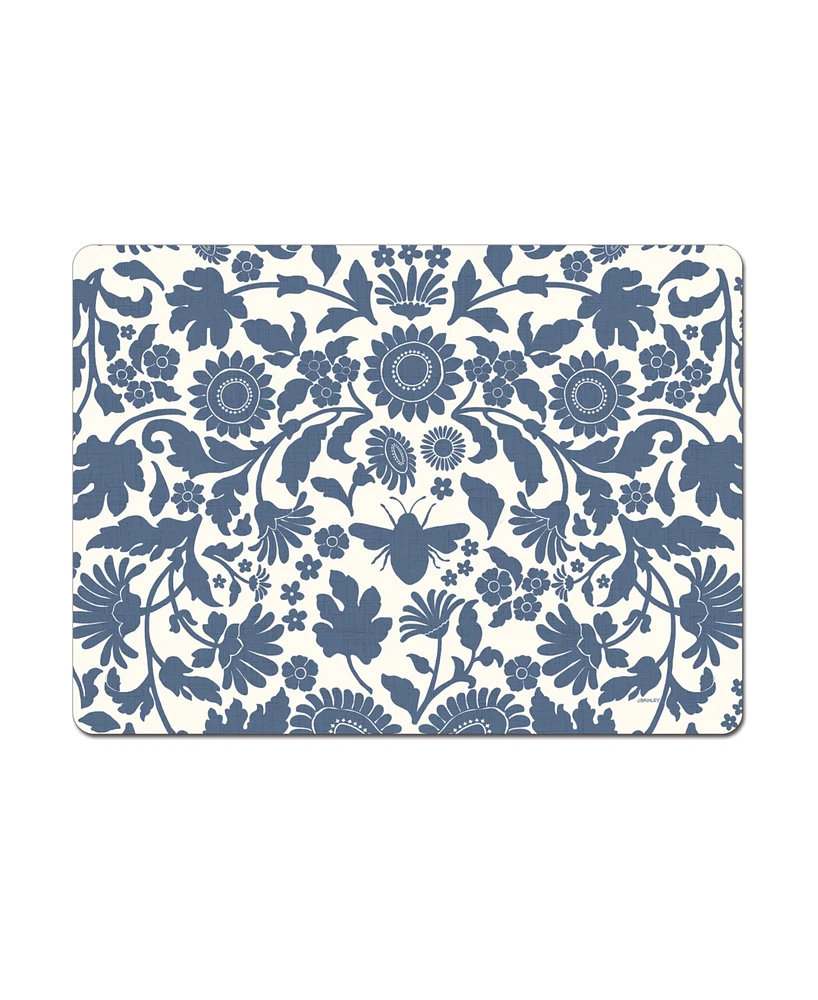 CounterArt Vintage Floral Hardboard Cork Placemats, Set of 4