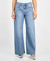 And Now This Petite Studded Mid-Rise Wide-Leg Jeans, Exclusively at Macy's