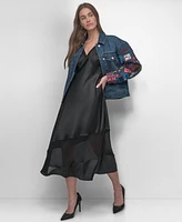 Dkny Women's Patchwork Denim Jacket