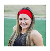 Women's Pack of Wide Training Headbands - Red + Grey + Black