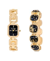 Jessica Carlyle Women's Shiny Gold Tone Metal Alloy Analog Watch, 22mm