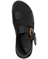 FitFlop Women's Lulu Resin Buckle Slingback Wedge Sandals