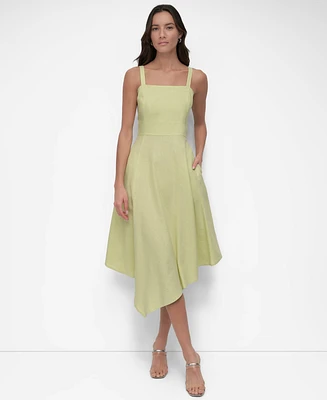 Dkny Women's Sleeveless Paneled Asymmetric Dress