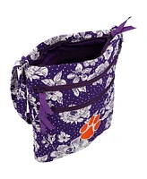 Vera Bradley Clemson Tigers Rain Garden Triple-Zip Hipster Crossbody Bag