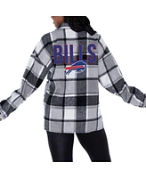 Gameday Couture Women's Gray Buffalo Bills Fieldside Fun Plaid Button-Up Overshirt