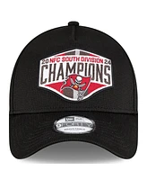 New Era Men's Black Tampa Bay Buccaneers 2024 Nfc South Division Champions Locker Room 9FORTY A-Frame Adjustable Hat