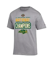 Champion Men's Gray Ndsu Bison 2024 Ncaa Fcs Football National Champions Locker Room T-Shirt