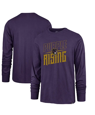 '47 Brand Men's Purple Baltimore Ravens Purple Rising Super Rival Long Sleeve T-Shirt