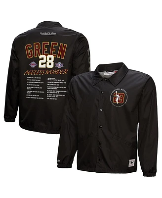 Mitchell & Ness Men's Darrell Green Black Washington Commanders Coaches Button-Up Jacket