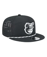 New Era Men's Black Baltimore Orioles Laser Cut 9FIFTY Snapback Hat