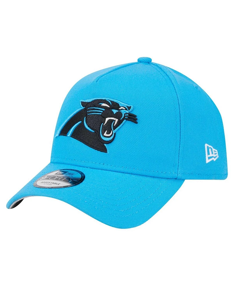 New Era Men's Blue Carolina Panthers A-Frame 9FORTY Adjustable Hat