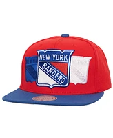 Mitchell & Ness Men's Red New York Rangers Soul Triple Up Snapback Hat